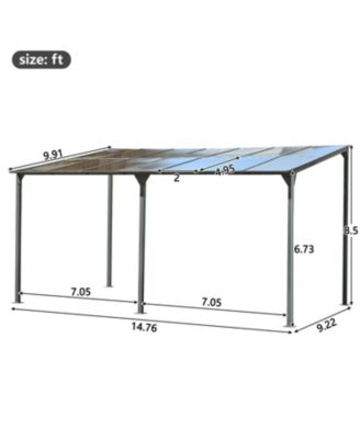 Wall-Mounted Gazebo 14.76x9.22 FT