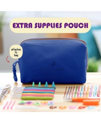 Durable Canvas Crochet & Knitting Bag Organizer with Accessories Case - Yarn Organizer for Crochet Accessories and Supplies