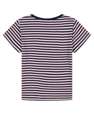 Big Girls Feeder Stripe Rib Short Sleeve T-Shirt