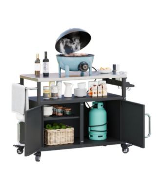 Outdoor Grill Cart Table Kitchen Island