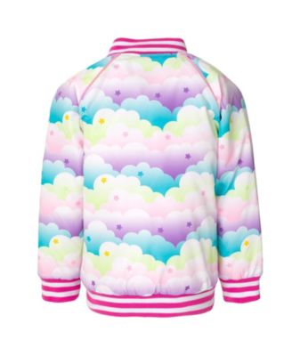 Dreamworks Girls Varsity Zip Up Bomber Jacket Toddler to Big Kid