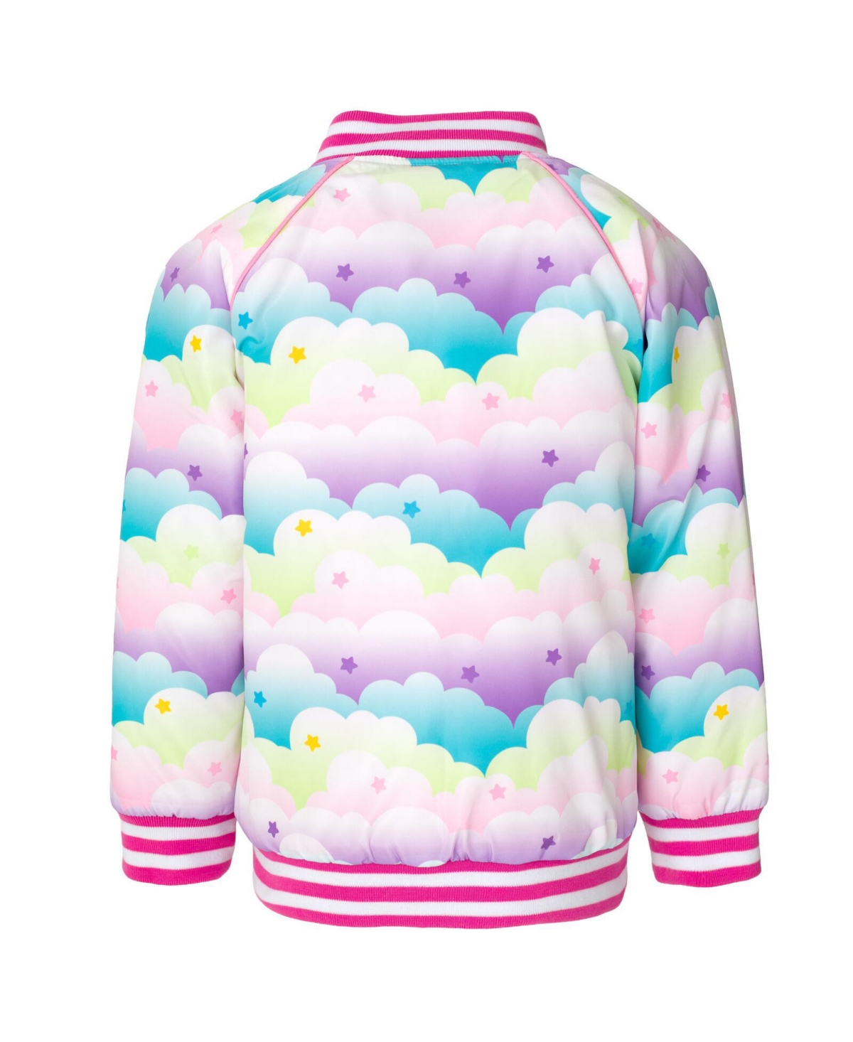 Gabby's Dollhouse Dreamworks Girls Varsity Zip Up Bomber Jacket Toddler to Big Kid
