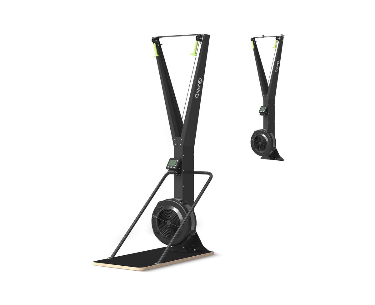 Indoor Ski Machine &#x2013; Wind Resistance Aerobic Trainer for Home Cardio & Strength - Black