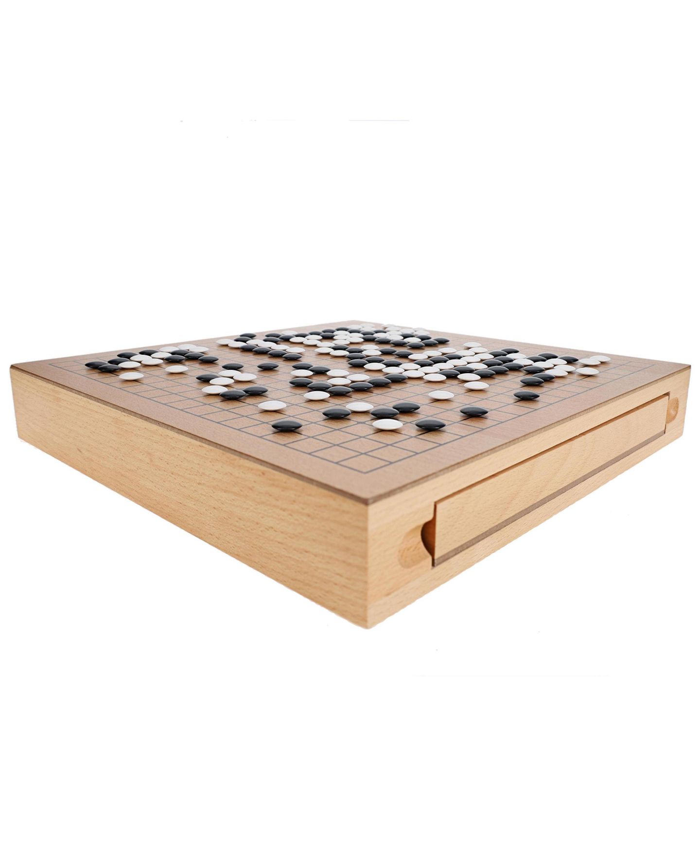 Детские игрушки WE Games Wooden Strategy Go Set with Pull-Out Drawers Board Game, 361 Pieces, Ages 12+, цвет: Натуральный — фото 8