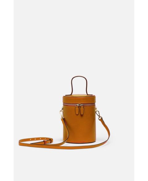 Женская сумка Silver & Riley Nola Bucket Leather, цвет: Бежевый / Хаки