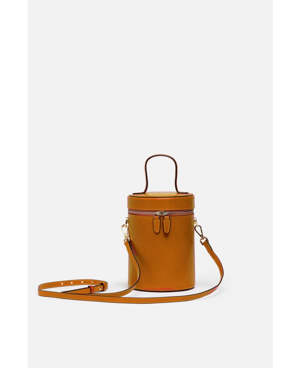 Nola Bucket Leather Bag in Tan - Beige/Khaki