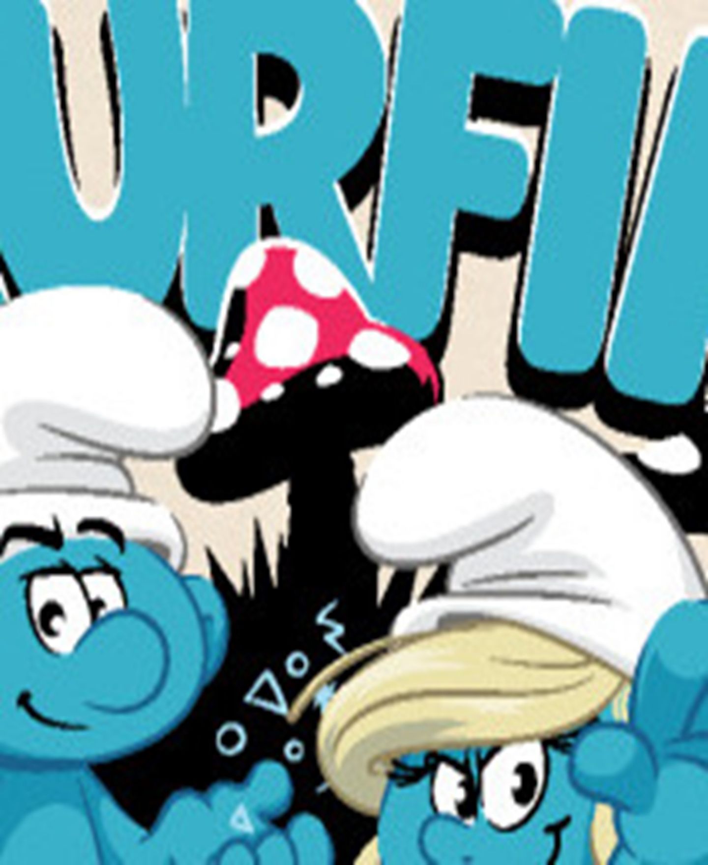 Мужская футболка AIRWAVES Smurfs Movie Just Smurfing Around Graphic, цвет: Бежевый / Хаки — фото 3