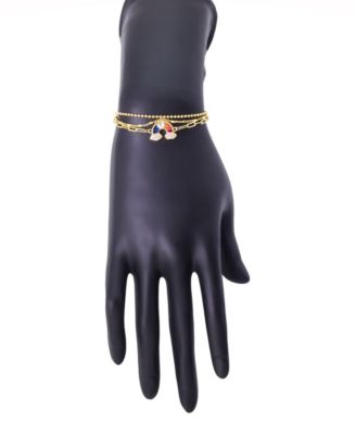 Cubic Zirconia Rainbow Bolo Bracelet