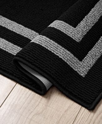 Jean Pierre Double Line Border Tufted - Machine Washable Runner Rug, 26" x 72"