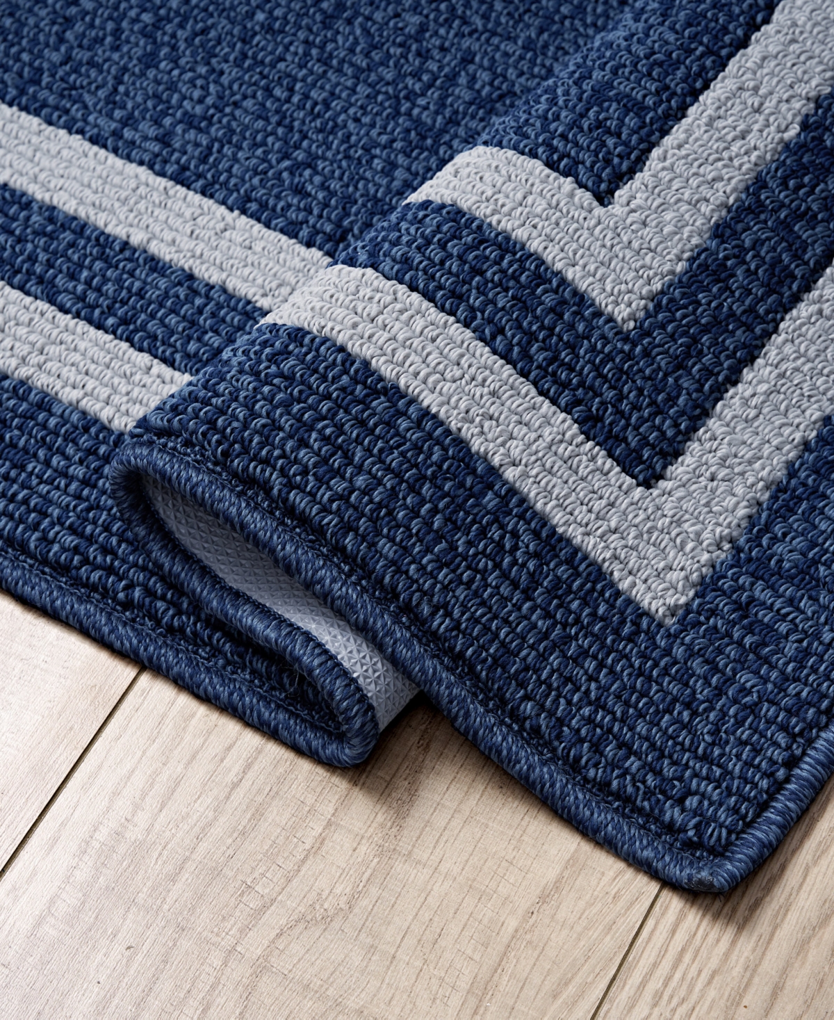 Jean Pierre Double Line Border Tufted - Machine Washable Runner Rug