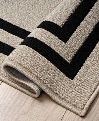 Jean Pierre Double Line Border Tufted - Machine Washable Runner Rug, 26" x 72"
