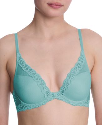 Women's Feathers Lace Contour Underwire Plunge Bra 730023
