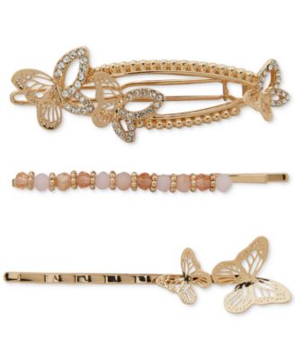 lonna & lilly - 3-Pc. Crystal Butterfly Bobby Pins