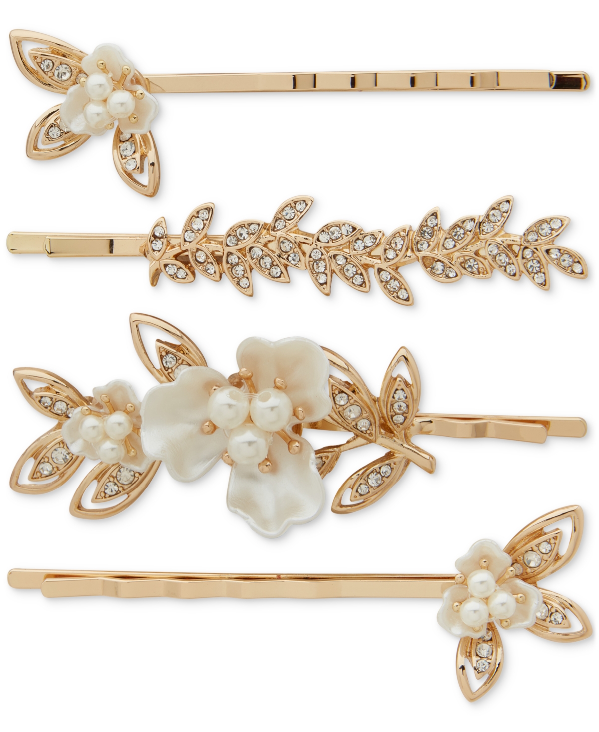 Lonna & Lilly 4-pc. Floral Bobby Pins In White