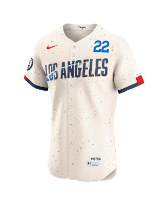 Men's Clayton Kershaw Cream Los Angeles Dodgers City Connect Elite Jersey