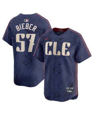 Nike - Men's Shane Bieber Navy Cleveland Guardians City Connect Limited Player Jersey