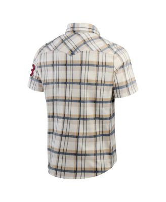 Darius Rucker Collection by Men's Navy Boston Red Sox Plaid Full-Snap Shirt