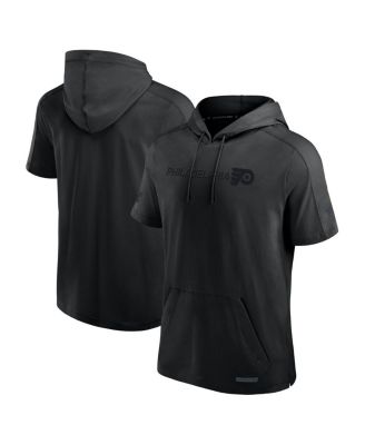 Fanatics - Men's Black Philadelphia Flyers Authentic Pro Road Performance Short Sleeve Pullover Hoodie