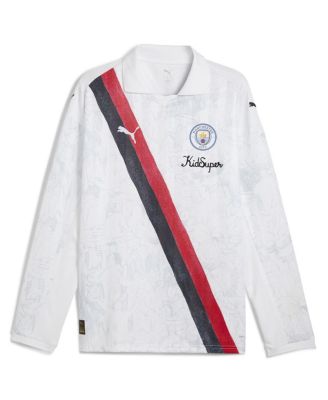 x Kid Super Men's White Manchester City 2025 FIFA Club World Cup Retro Long Sleeve T-Shirt