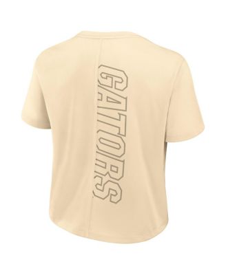 Women's Tan Florida Gators Performance Cropped T-Shirt
