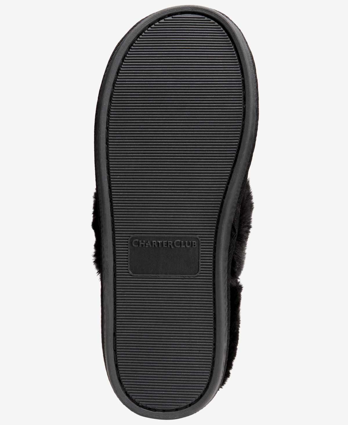 Charter Club Women's Faux-fur-lined Slippers, Macy's Exclusive In Black
