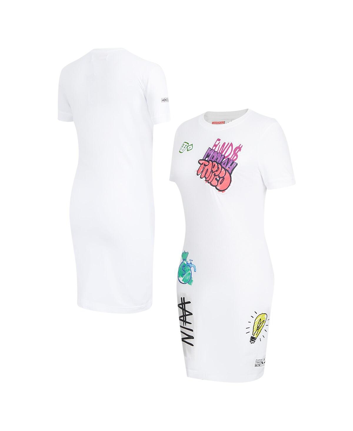 Women's White Monopoly Jersey Dress - White