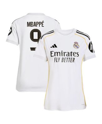 adidas - Women's Kylian Mbappe White Real Madrid 2025/26 Home Replica Jersey