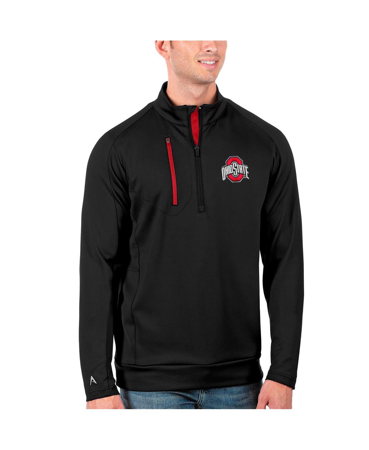 Men's Black/Scarlet Ohio State Buckeyes Generation Half-Zip Pullover Jacket - Black, Scarlet