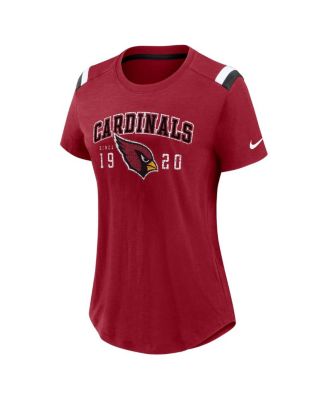 Women's Heather Red Arizona Cardinals Historic Slub Fashion T-Shirt