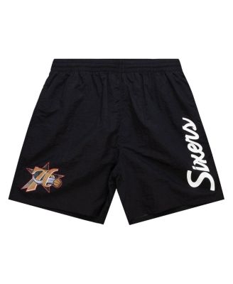Men's Black Philadelphia 76ers Team Essentials Nylon Shorts
