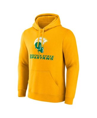 Men's Gold Norfolk State Spartans Primary Logo Pullover Hoodie