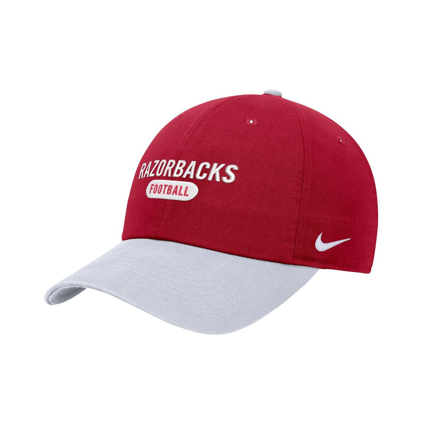 Мужская кепка Nike Cardinal Arkansas Razorbacks Color Block Club Adjustable Hat — фото 1