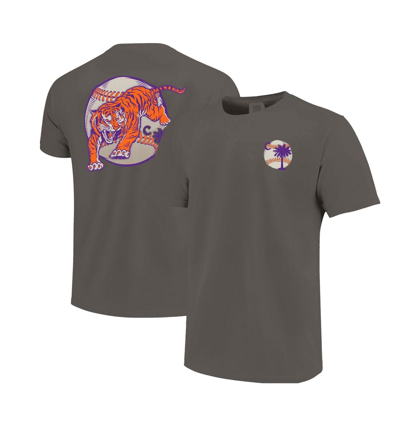 Мужская футболка Image One Gray Clemson Tigers Palmetto C Baseball — фото 1