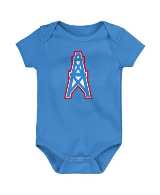 Baby Boys and Girls 3-Pack Tennessee Titans Oilers Throwback Team Starter Bodysuit