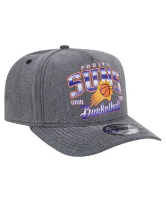 Men's Charcoal Phoenix Suns Throwback Washed Pre-Curved 9FIFTY Snapback Hat