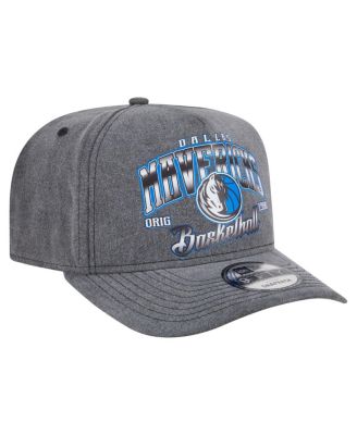 Men's Charcoal Dallas Mavericks Throwback Washed Pre-Curved 9FIFTY Snapback Hat