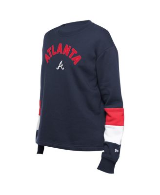Women's Navy Atlanta Braves Game Day Color Pullover Sweatshirt
