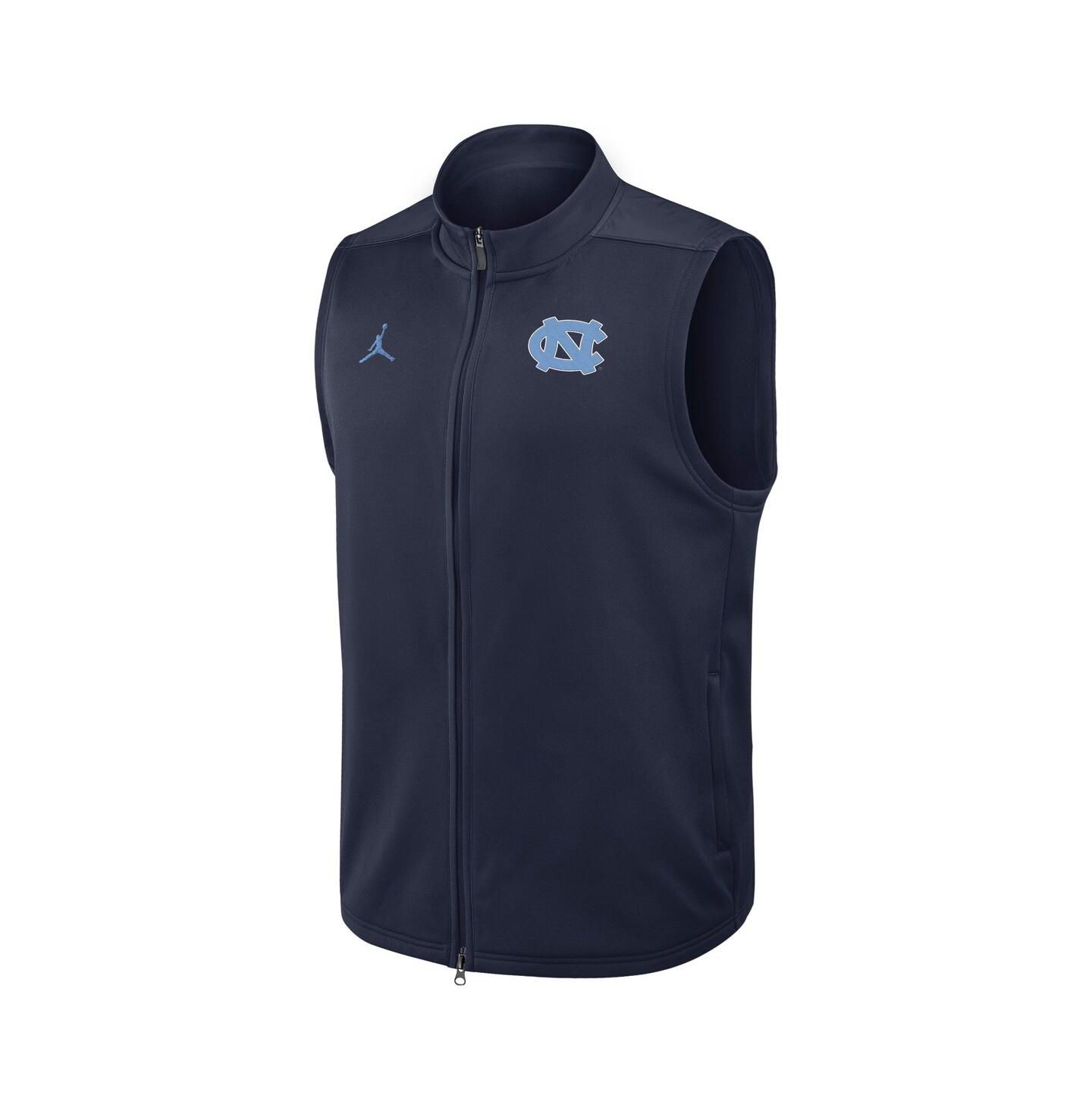 Мужские жилеты Jordan Navy North Carolina Tar Heels Primetime Victory Performance Full Zip Vest — фото 2