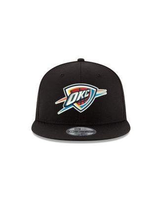 Men's Black Oklahoma City Thunder Core Logo 9FIFTY Snapback Hat