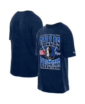 New Era - Men's Navy Dallas Mavericks Boxy Old School Sport Vintage Wash T-Shirt