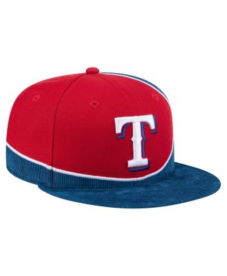 Men's Royal/Red Texas Rangers Retro Split Corduroy Snapback Hat