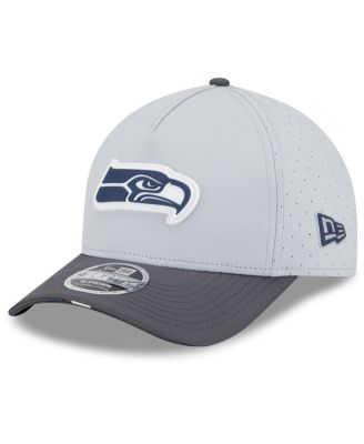 New Era - Men's Gray/Graphite Seattle Seahawks 2025 NFL Training Camp A-Frame 9FORTY Adjustable Hat