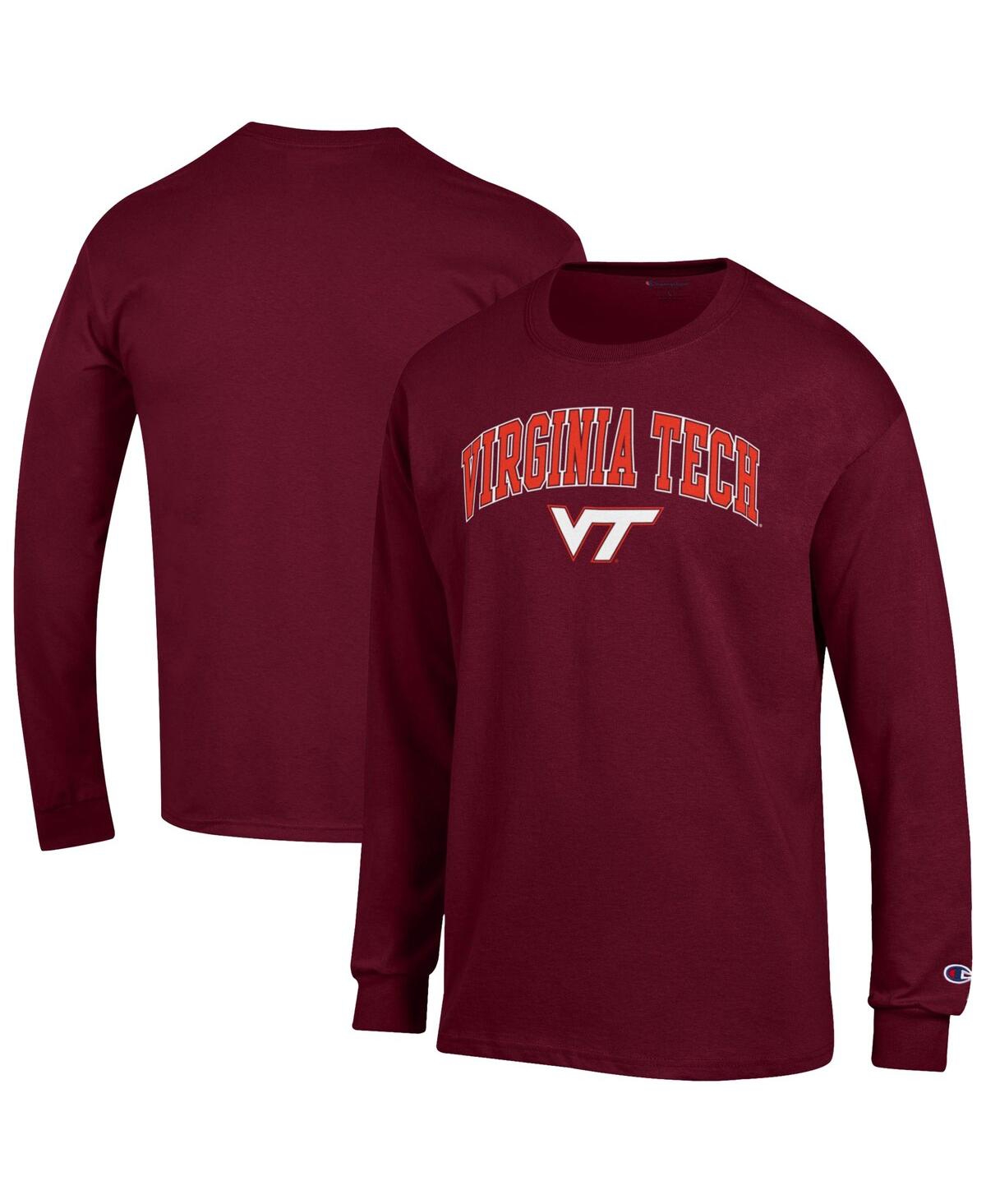 Champion Men's Maroon Virginia Tech Hokies Arch Over Logo Long Sleeve T-Shirt - Maroon