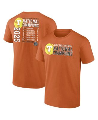 Fanatics - Men's Texas Orange Texas Longhorns 2025 NCAA Softball Women's College World Series Champions Schedule T-Shirt