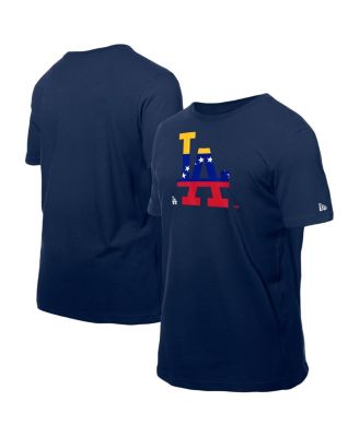 New Era - Men's Navy Los Angeles Dodgers Venezuelan Flag Logo T-Shirt