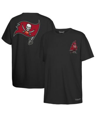 Mitchell & Ness - Big Boys and Girls Black Tampa Bay Buccaneers 50th Anniversary Ship Sword T-Shirt