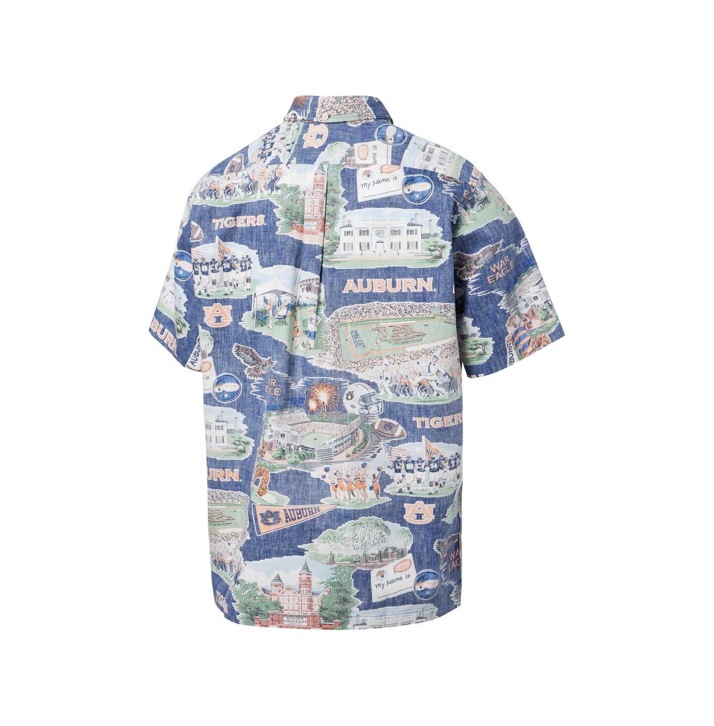 Мужская рубашка Reyn Spooner Navy Auburn Tigers Scenic Button-Down — фото 3