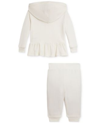 Baby Girls Velour Hoodie & Jogger Pant Set