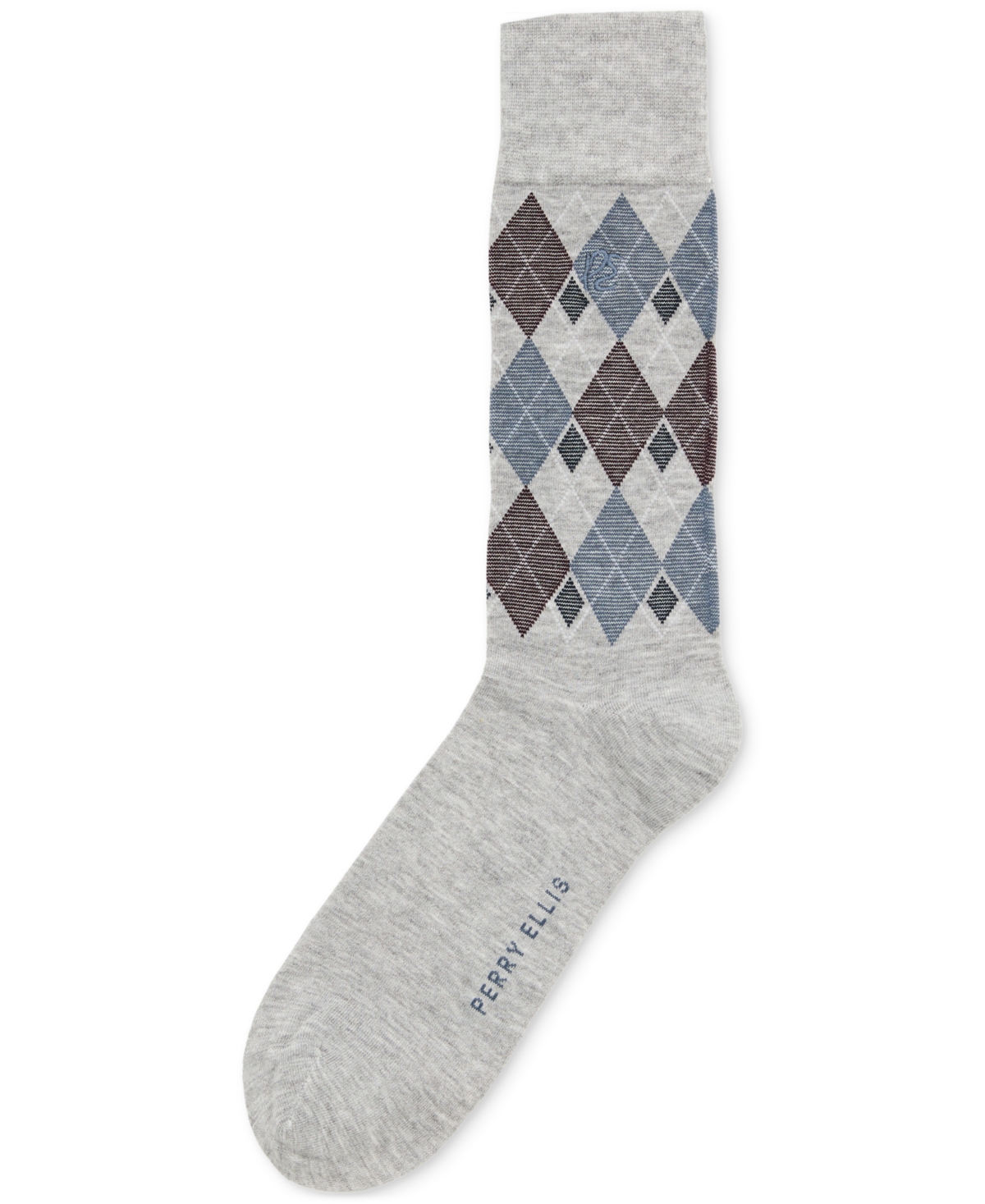 Perry Ellis Portfolio Men's Bamboo Diamond Socks In Gray