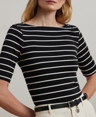 Striped Boatneck Top 